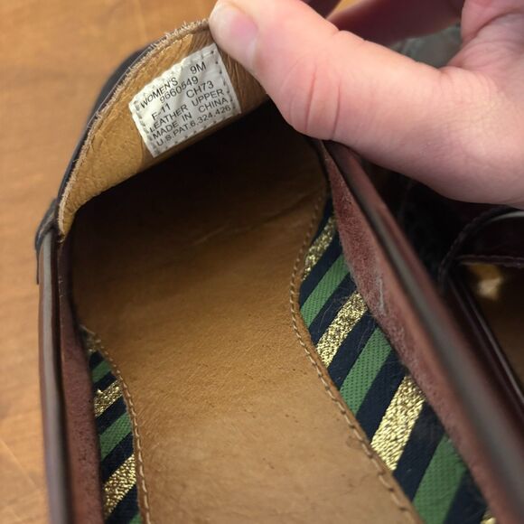 Sperry Women's size 9 Leather Upper Preppy Chocolate Brown Old Money Loafers - Picture 6 of 7